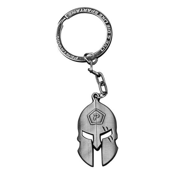 Pentagon Porte-clés Spartan Antique Silver