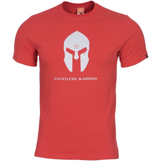 Pentagon T-shirt Ageron casque spartiate Lava Red