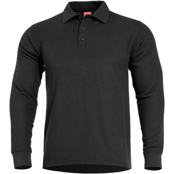 Pentagon Polo à manches longues Aniketos noir