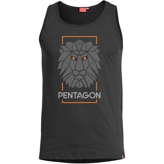 Pentagon Débardeur Astir motif lion noir