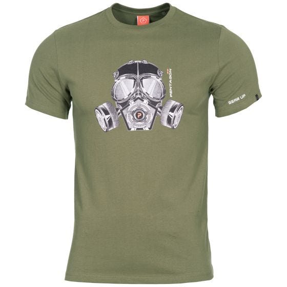 Pentagon T-shirt Ageron masque à gaz vert olive