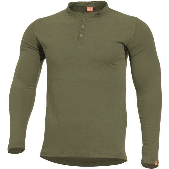 Pentagon T-shirt à col Mao Romeo vert olive