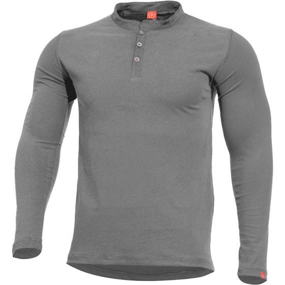 Pentagon T-shirt à col Mao Rome Wolf Gray