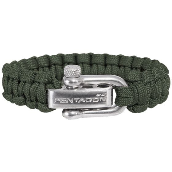 Pentagon Bracelet de survie Camo Green