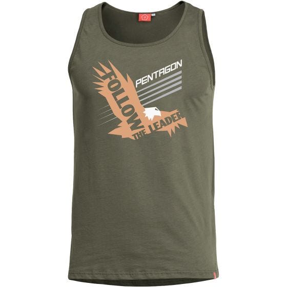 Pentagon Débardeur Astir motif Follow The Leader vert olive