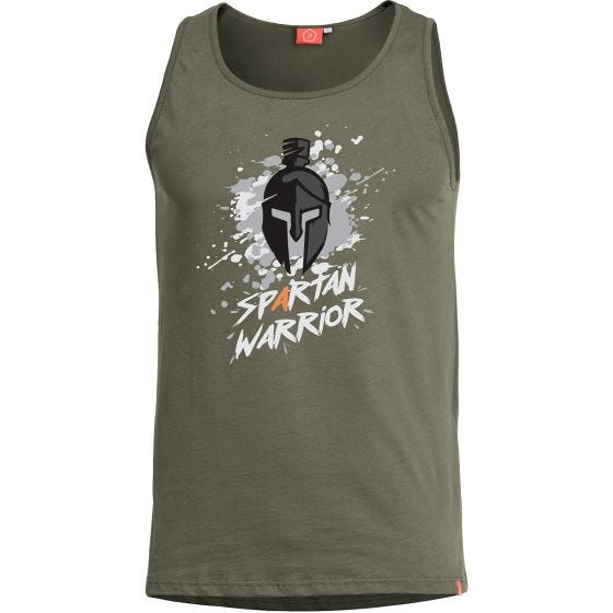 Pentagon Débardeur Astir motif guerrier spartiate vert olive