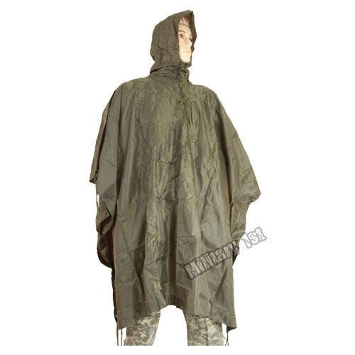 Poncho en Ripstop imperméable vert olive
