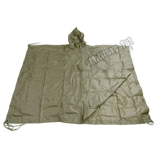 Poncho en Ripstop imperméable vert olive