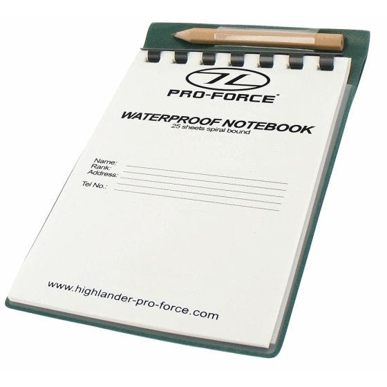 Pro-Force Carnet Bloc-notes étanche