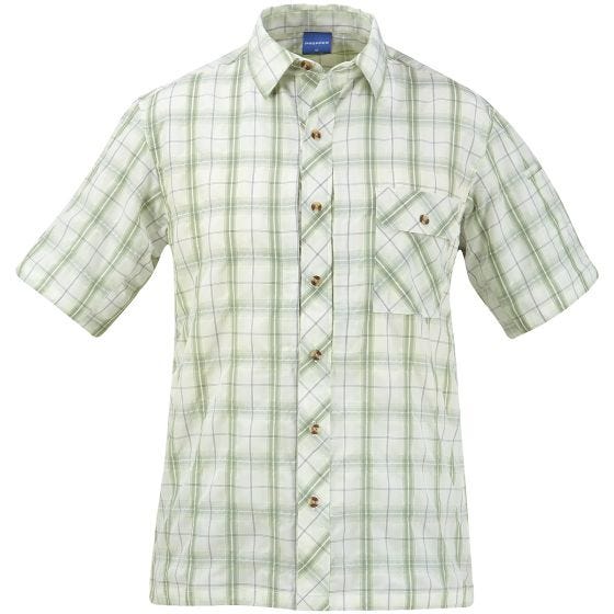 Propper Chemise Covert boutonnée à manches courtes Plaid sauge