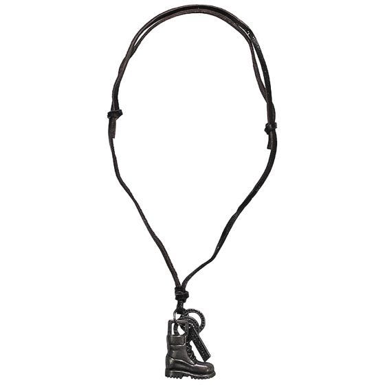 Pure Trash Collier à pendentif botte argenté