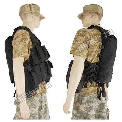 Mil-Tec Gilet tactique sud-africain noir