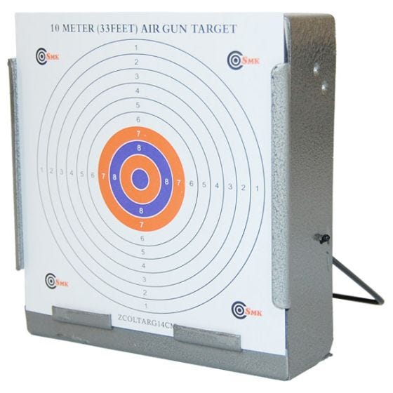SMK Cible Porte-cible avec récupérateur de balle 14 x 14