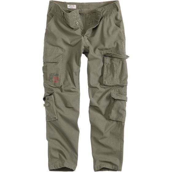 Surplus Pantalon Airbone Slimmy vert olive délavé