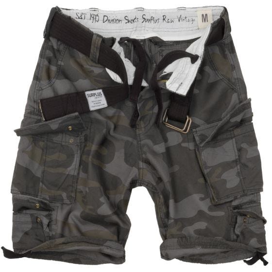 Surplus Short Division Black Camo