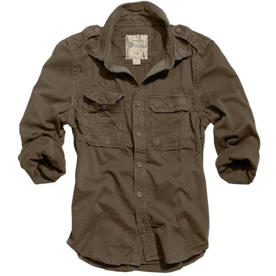 Surplus Chemise à manches longues Raw Vintage marron