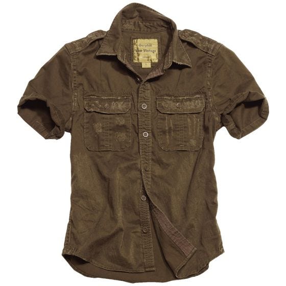 Surplus Chemise à manches courtes Raw Vintage marron