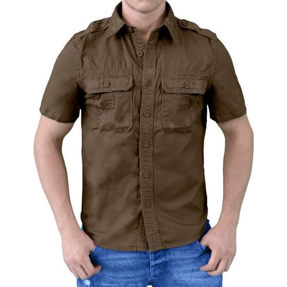 Surplus Chemise à manches courtes Raw Vintage marron