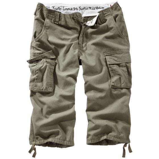Surplus Short 3/4 Trooper Legend vert olive délavé
