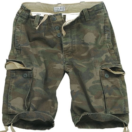 Surplus Short délavé Vintage Woodland