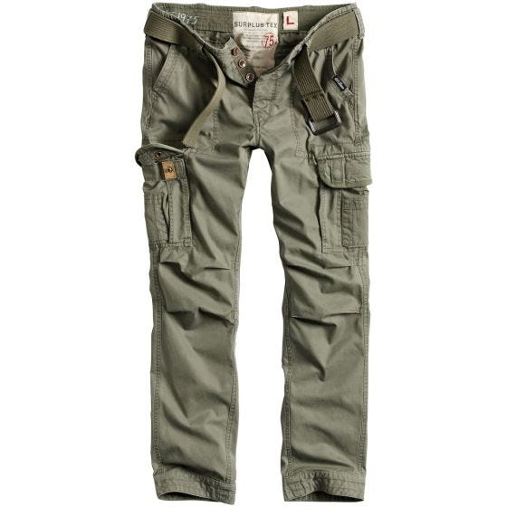 Surplus Pantalon Premimum Slimmy vert olive délavé