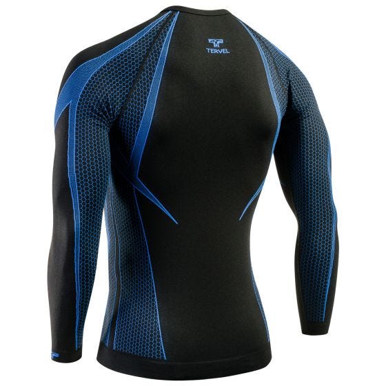 Tervel Maillot à manches longues Optiline noir/bleu