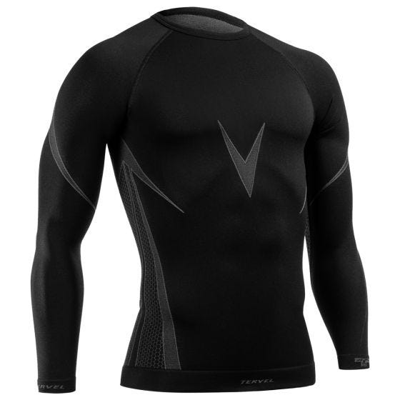 Tervel Maillot à manches longues Optiline noir/gris