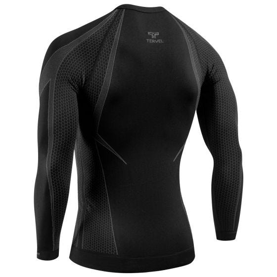Tervel Maillot à manches longues Optiline noir/gris