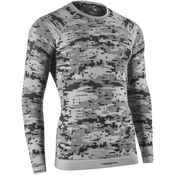 Tervel Maillot à manches longues Optiline Digital argenté/gris