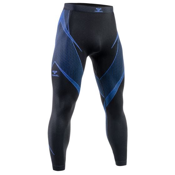Tervel Caleçon long Optiline noir/bleu