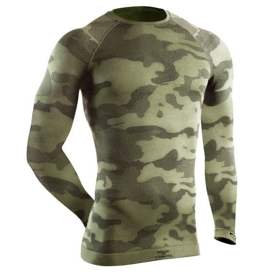 Tervel Maillot tactique à manches longues Optiline Military/gris