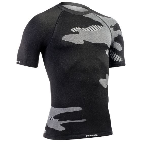 Tervel Maillot à manches courtes Optiline Light noir/gris clair