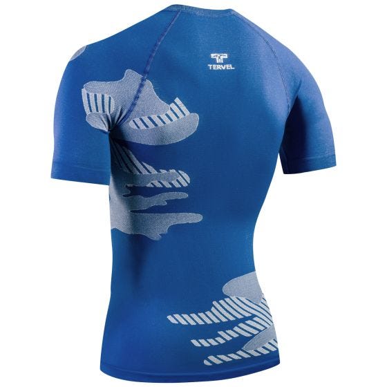 Tervel Maillot à manches courtes Optiline Light bleu/blanc