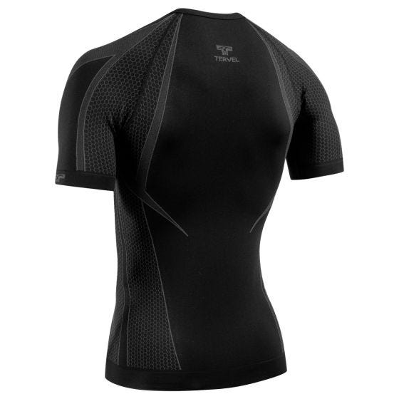 Tervel Maillot à manches courtes Optiline noir/gris