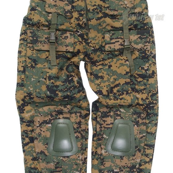 Mil-Tec Pantalon Warrior avec genouillères Digital Woodland
