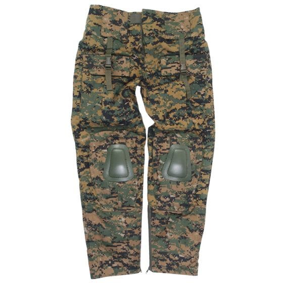 Mil-Tec Pantalon Warrior avec genouillères Digital Woodland
