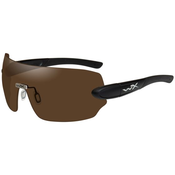 Wiley X Lunettes WX Detection verres transparents + jaunes + oranges + violets + couleur cuivre/monture noire mate