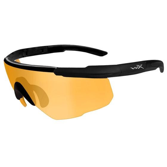 Wiley X Lunettes Saber Advanced avec verres orangés et monture noire