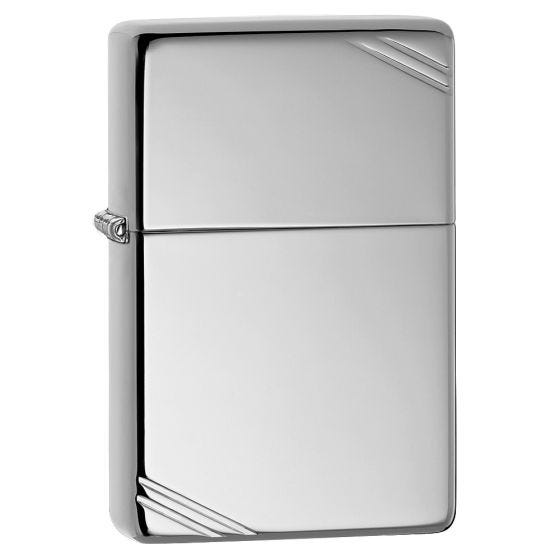 Zippo Briquet chromé effet vintage brillant